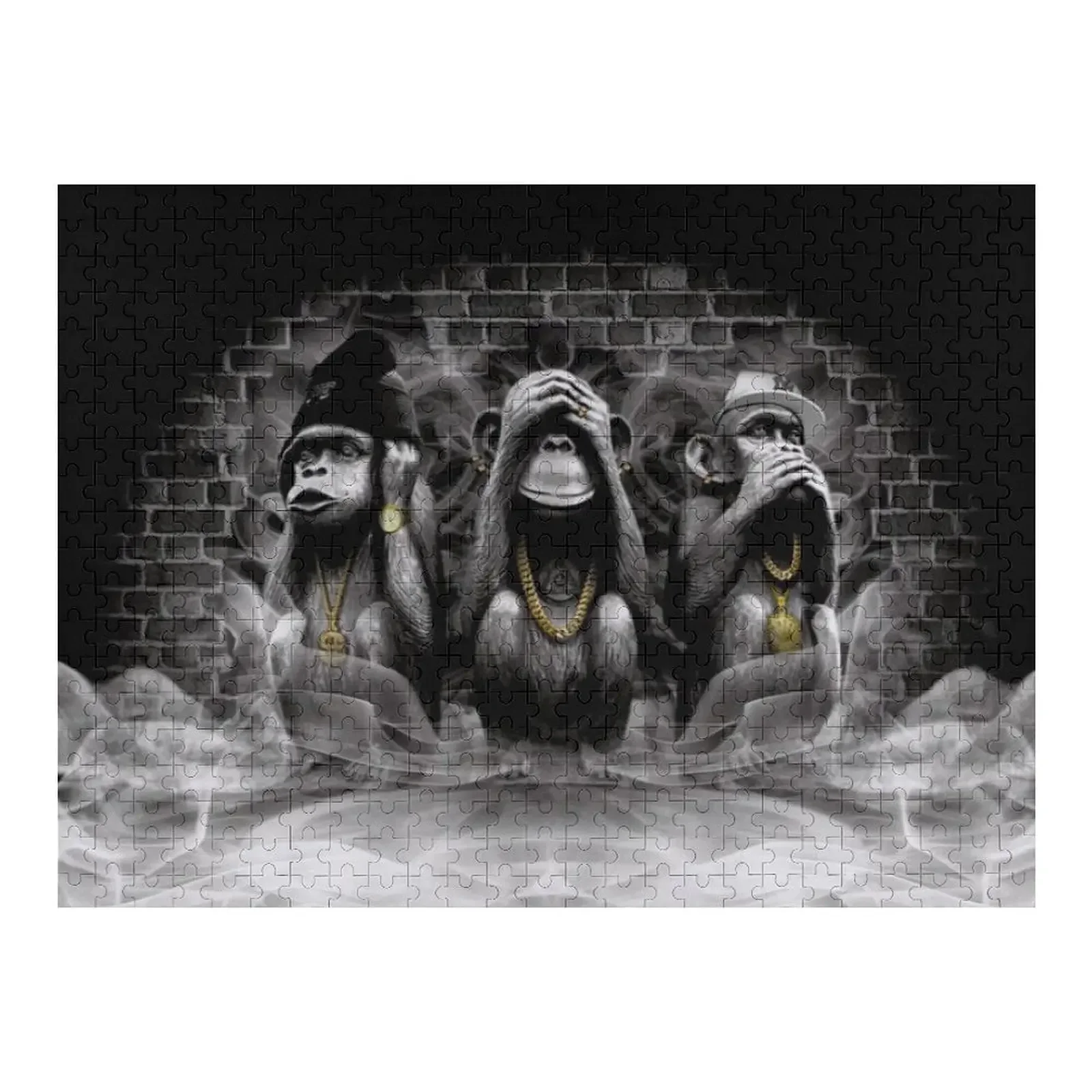 Wise monkeys Jigsaw Puzzle Photo Personalized Gifts Game Children Toys For Children Photo Custom Puzzle