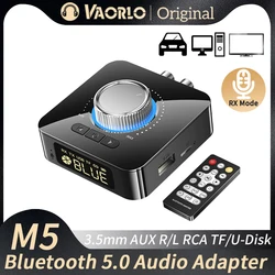 Odbiornik Bluetooth nadajnik LED BT 5.0 Stereo AUX 3.5mm Jack RCA połączenie bezprzewodowe TF u-disk TV zestaw samochodowy bezprzewodowy Adapter Audio