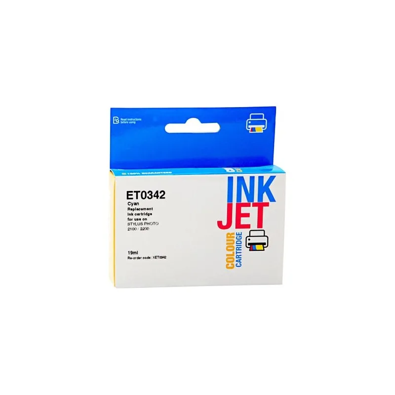 EPSON cyan E342 alternative ink cartridge, replaces C13T03424010 XET0342C imprimirbien.com