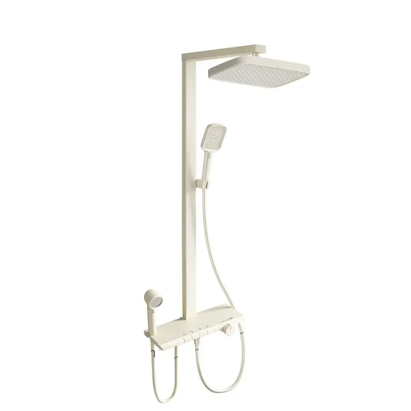 

Filter skin beauty cream wind digital display thermostatic shower set, all copper piano keys children's shower gun gray