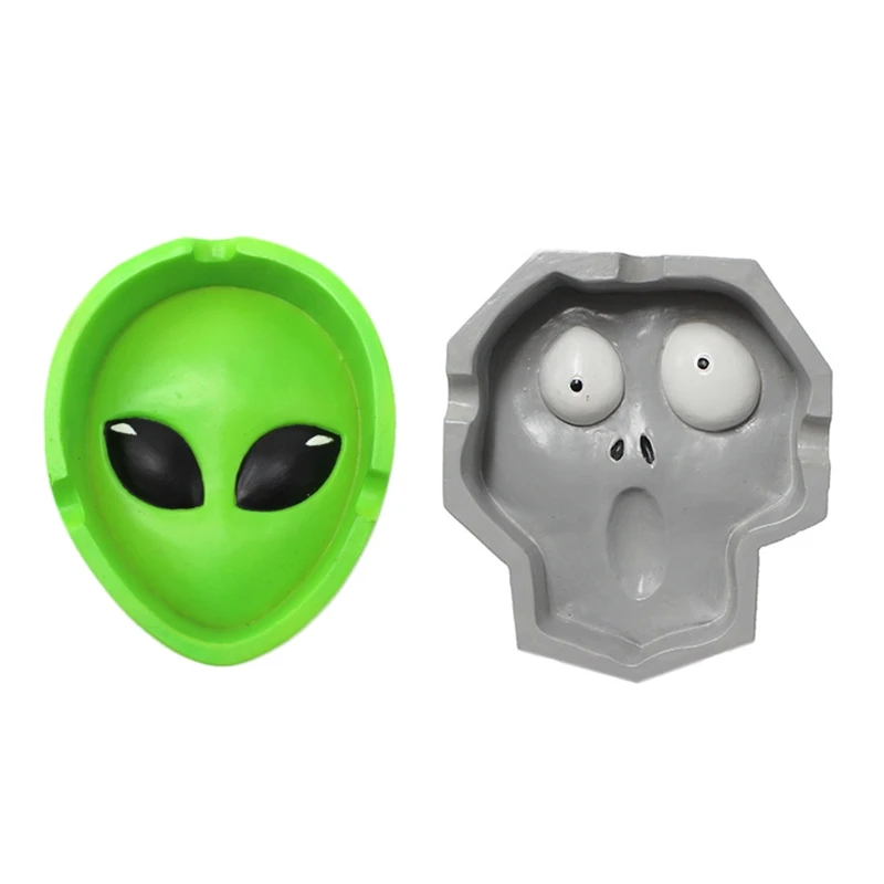 Patio Use, Fancy Alien Face Ashtrays Cool Resin Tray for for Tabletop Restaurant Coffee-Shop Cool Ashtray Wholesale