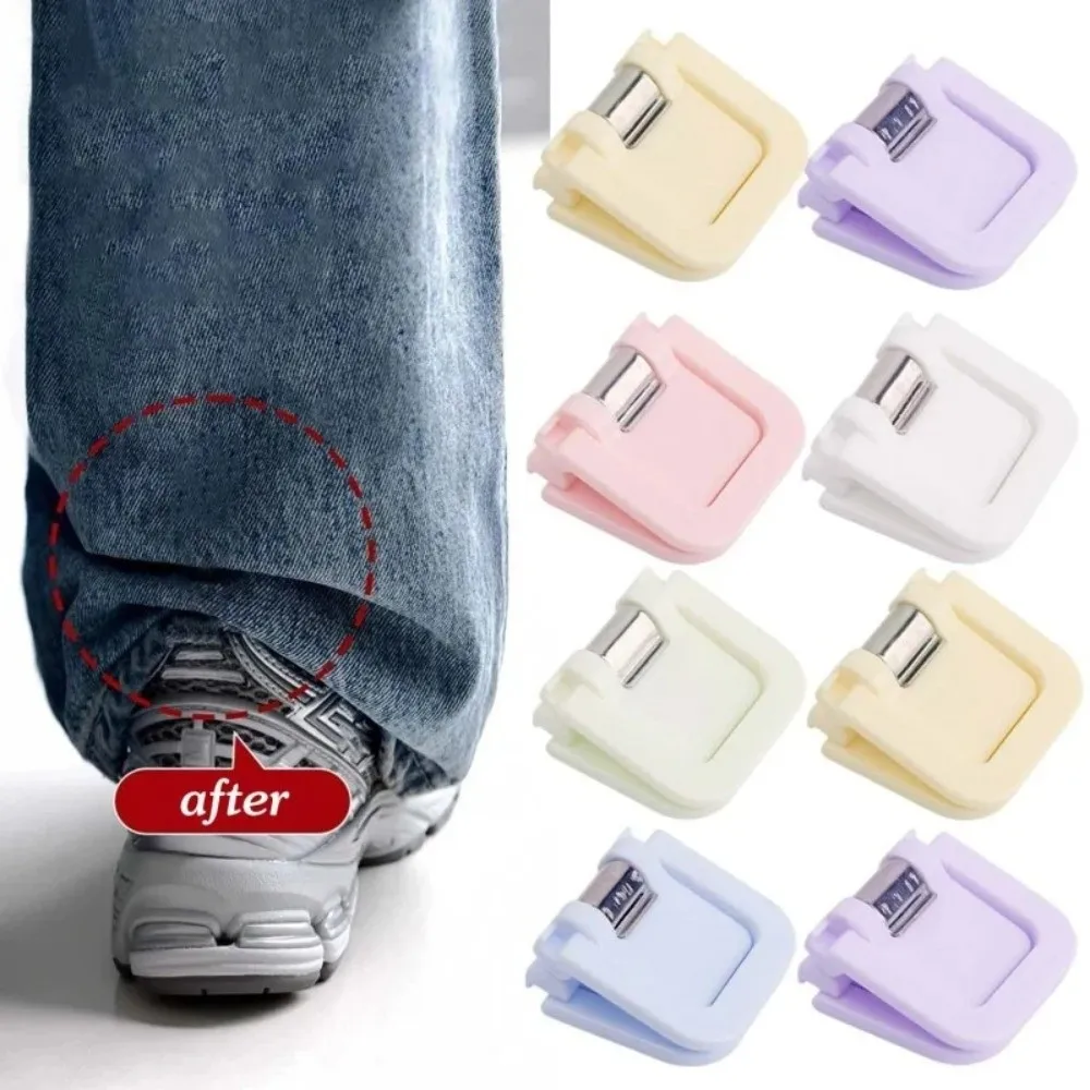 4Pcs Fixing Hem Detachable Trouser Clip Multi Function Leg Straps Anti Sliding Clip Trouser Shortening Concealment Buckle