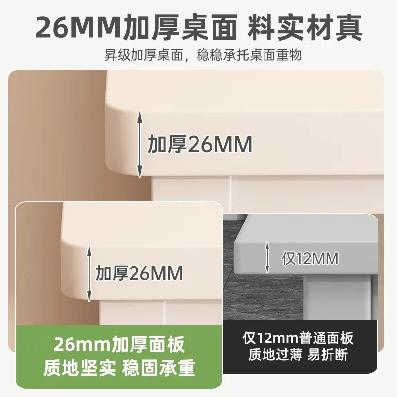 L - Shaped Corner Desk with Bookcase - Integrated Student Home Writing Table for Bedroom