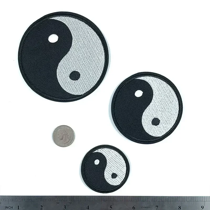 Bagua Cloth Sticker Taiji Yin and Yang Embroidery Sticker Chinese Style DIY Adhesive-backed Clothing Accessories Spot Wholesale view 3