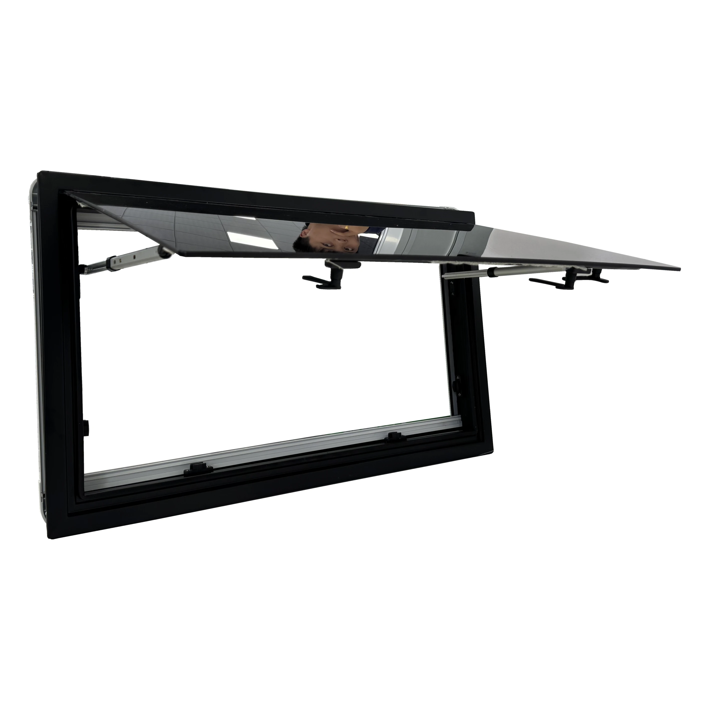 رائجة البيع TONGFA عالية الجودة RV قافلة متنقل الزاوية اليمنى نافذة خروج الألومنيوم مع زجاج أكريليك مزدوج #4