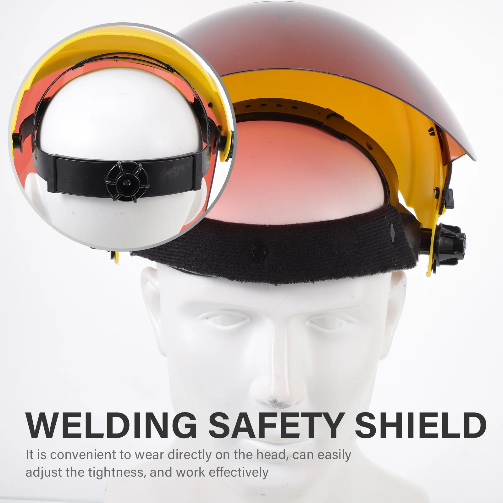 

1Pcs Welding Head Protector Safety Face Screen Head-Mounted Face Cover for Grinding Welding Work Protection Durable Long-Term