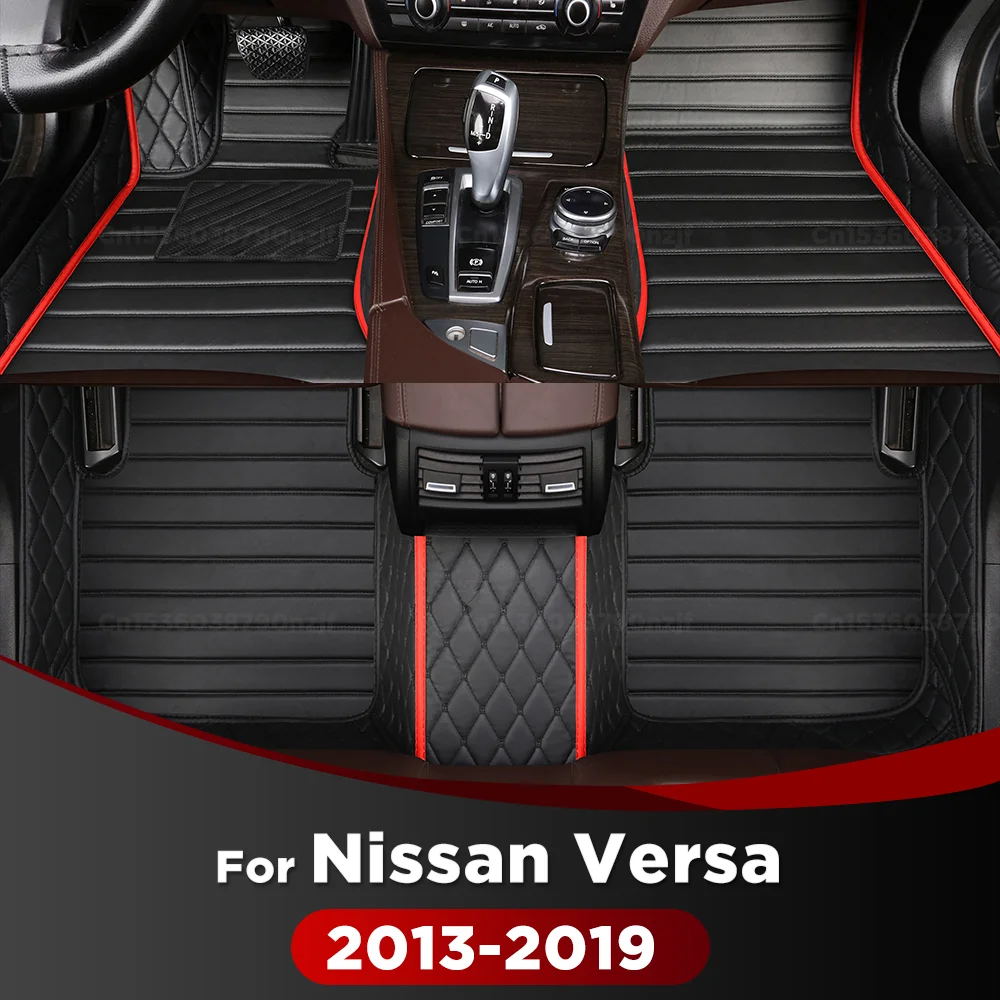 

Car Floor Mats For Nissan Versa 2013-2019 18 17 16 15 Auto Foot Pads All Weather Carpet Cover Floor Liners Full Set Car mats