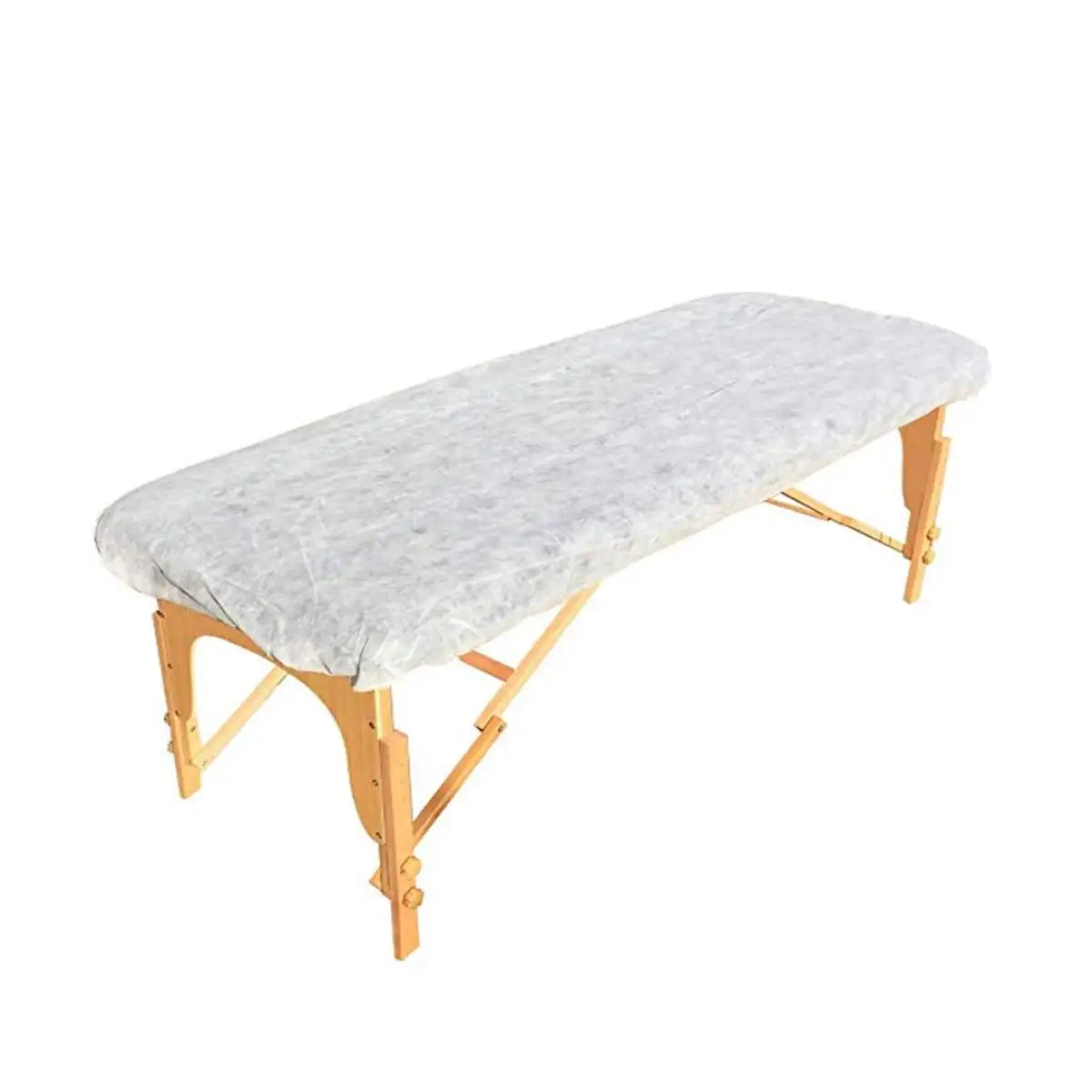 

Case of 100 Disposable Fitted Massage Table Sheets Bed Covers with Elastic Maximum 82 x 35 inches White