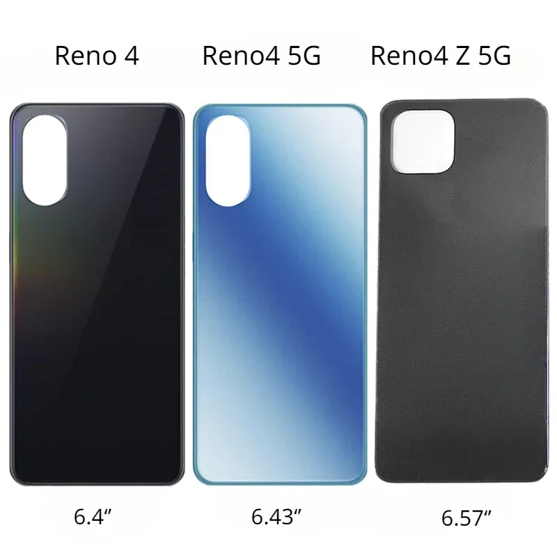 New Back Glass For Oppo Reno 4 Reno4 5G Battery Cover Rear Door Housing Case For Reno4 Z 5G Back Cover