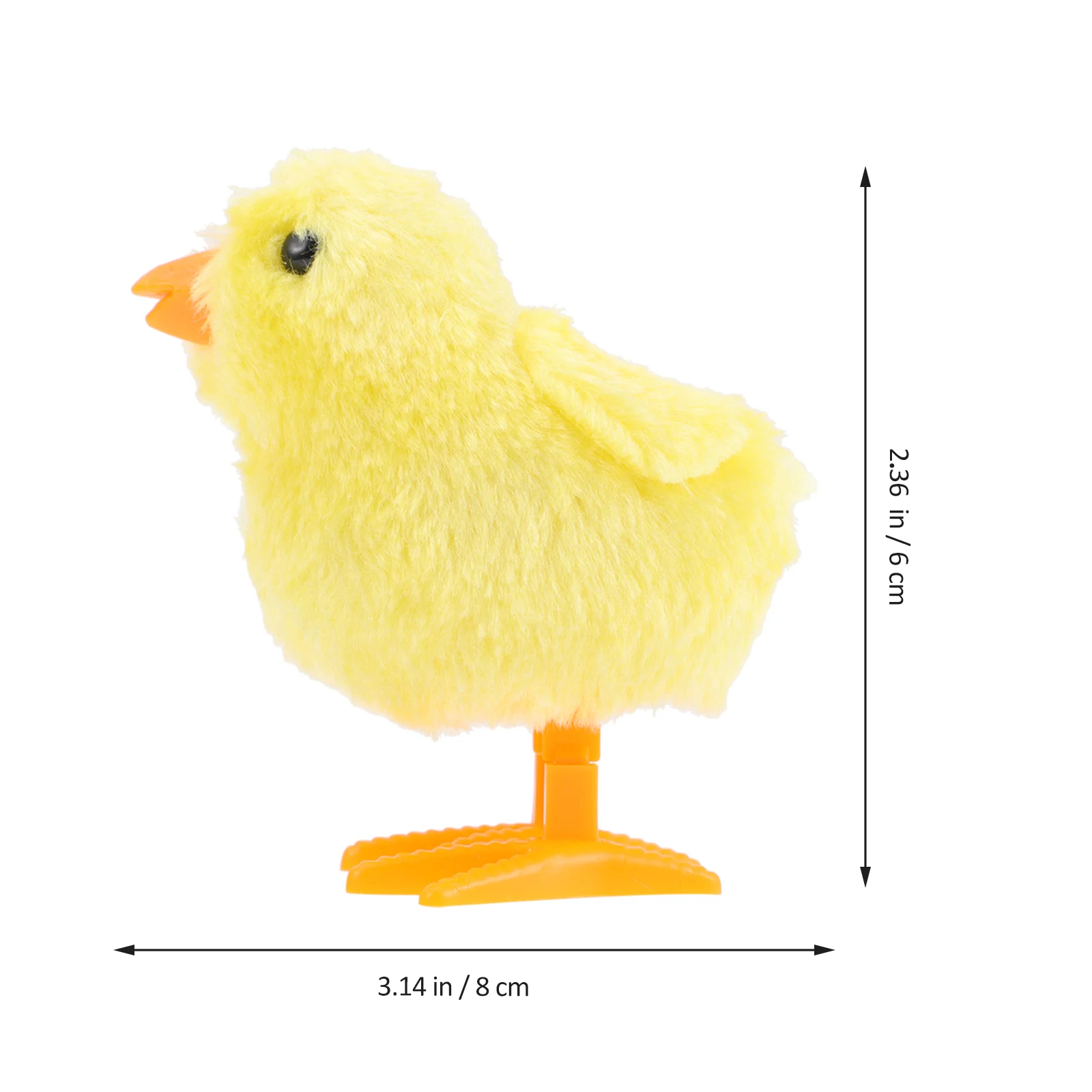 Animais de pelúcia para crianças relógio brinquedo wind-up pintainho cesta de pelúcia pequena adornar brinquedos de frango amarelo criança