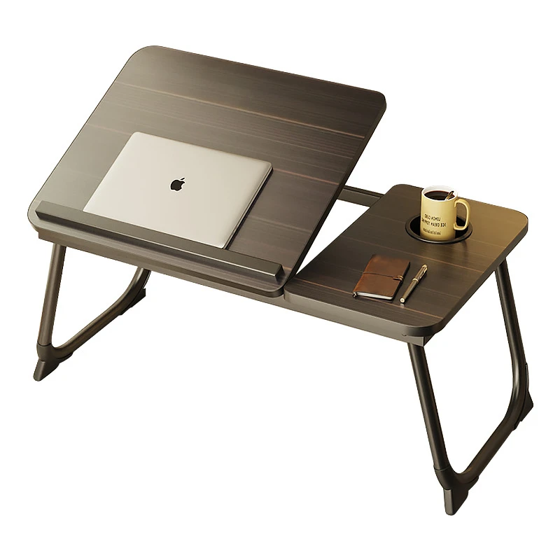 Laptop stand, liftable and foldable laptop table, bedside bracket, lazy study table, student computer table with cup holder