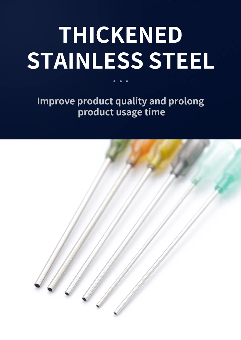 14G-27G 50mm Abgabe Maschine Spritze Nadel 2 Zoll Edelstahl Abgabe Nadel Spirale Mund Düse kleber Nadel – Detail 3