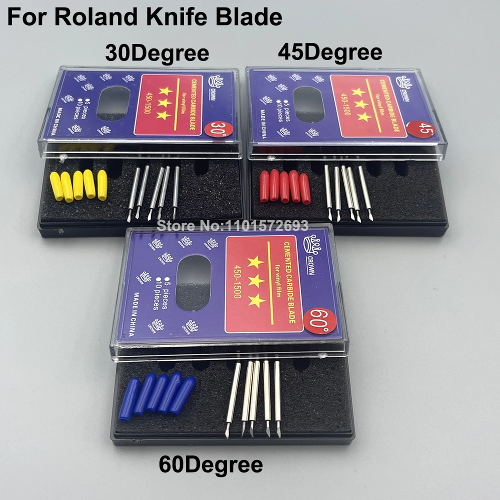 5PC Roland Cutting Plotter Knife Blade 30/45/60Degree of Roland XC540 SP540 VP300 VP540 VS420 BN20 Cutter Cemented Carbide Blade