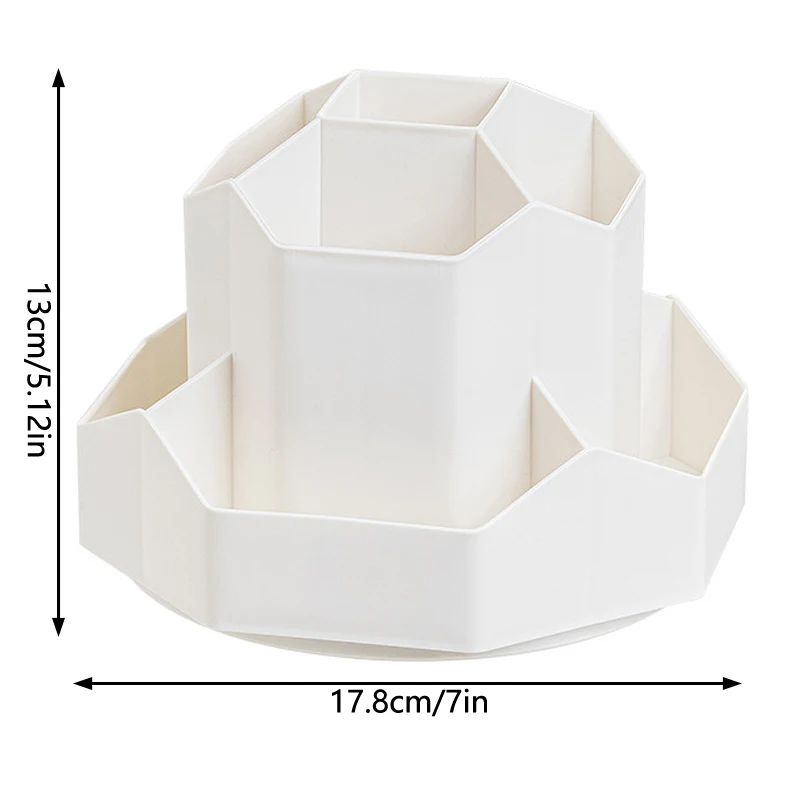 Imagem -06 - Pencil Pen Holder For Desk Slots Organizadores de Mesa Rotativa de 360 ° Organizador de Maquiagem de Mesa Pot For Kids Art