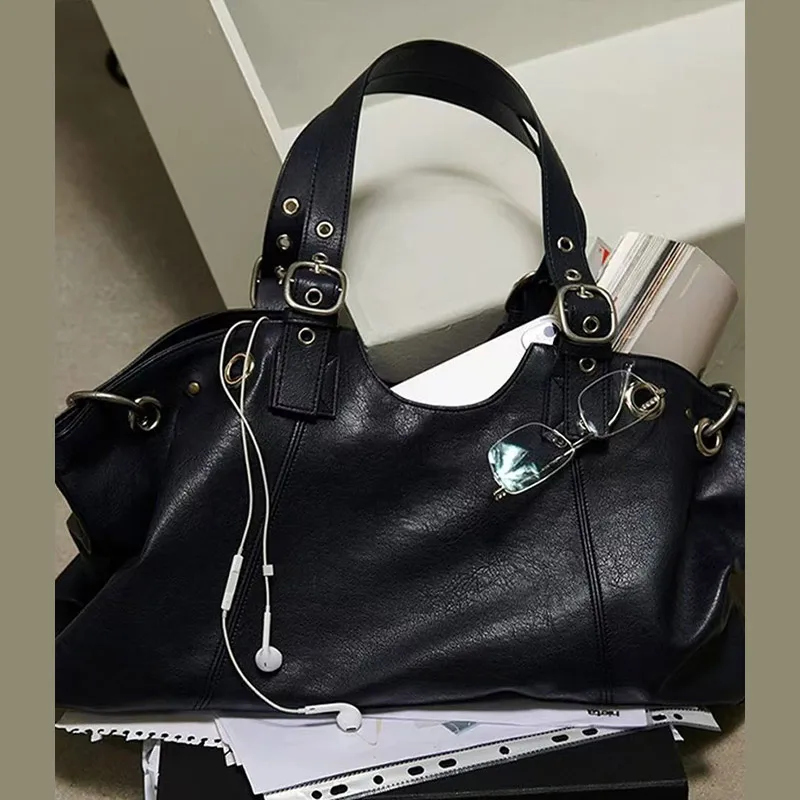

Luxury Brand Women's Tote Bag Korean Fashion Designer Shoulder Bag New High-end Handbag Simple Texture Large Capacity Casual Bag