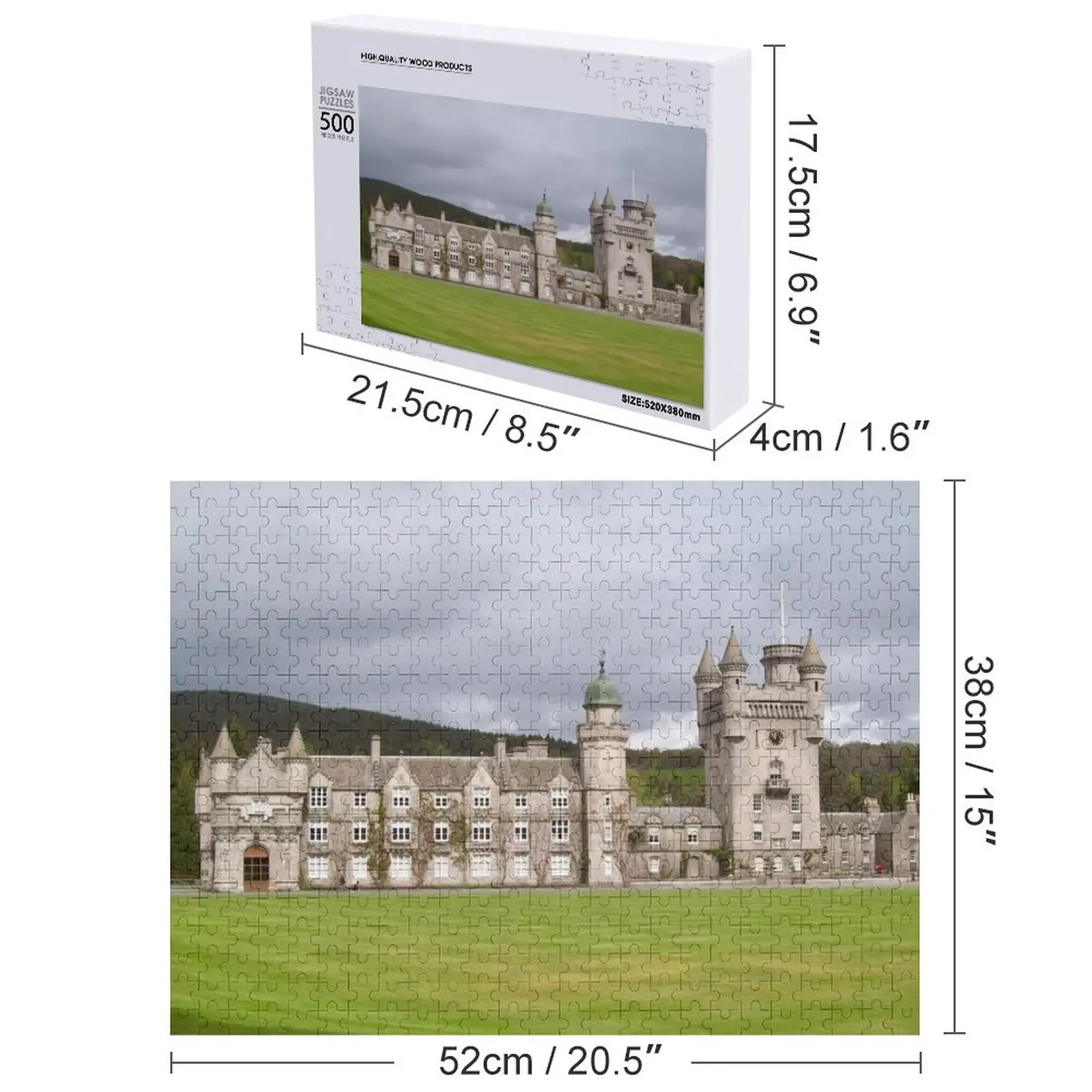 Balmoral Castle, Ballater, Aberdeenshire, Scotland, UK Jigsaw Puzzle Game Children Custom Name Child Toy Puzzle