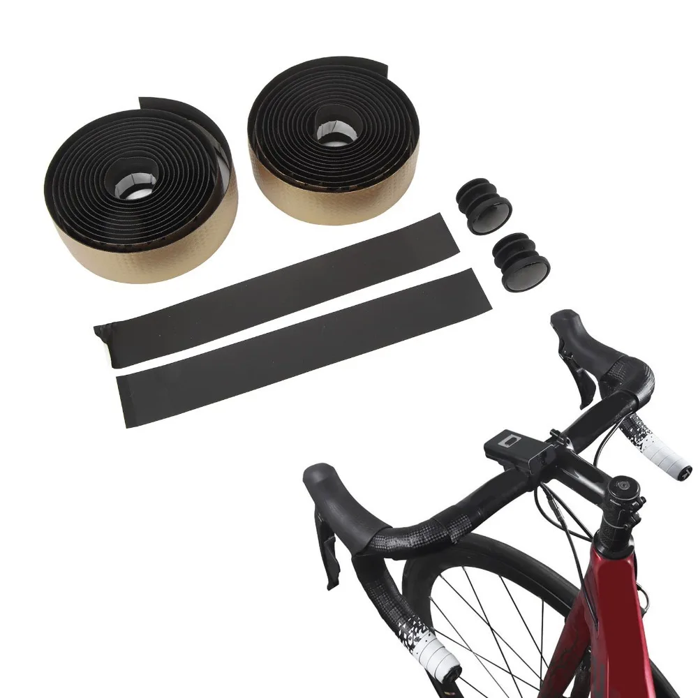 PU, EVA Cycling Handle Wraps with End Plugs 2150mm Length Road Bike Handlebar Tape Flexible Lightweight Bike Handlebar Tape