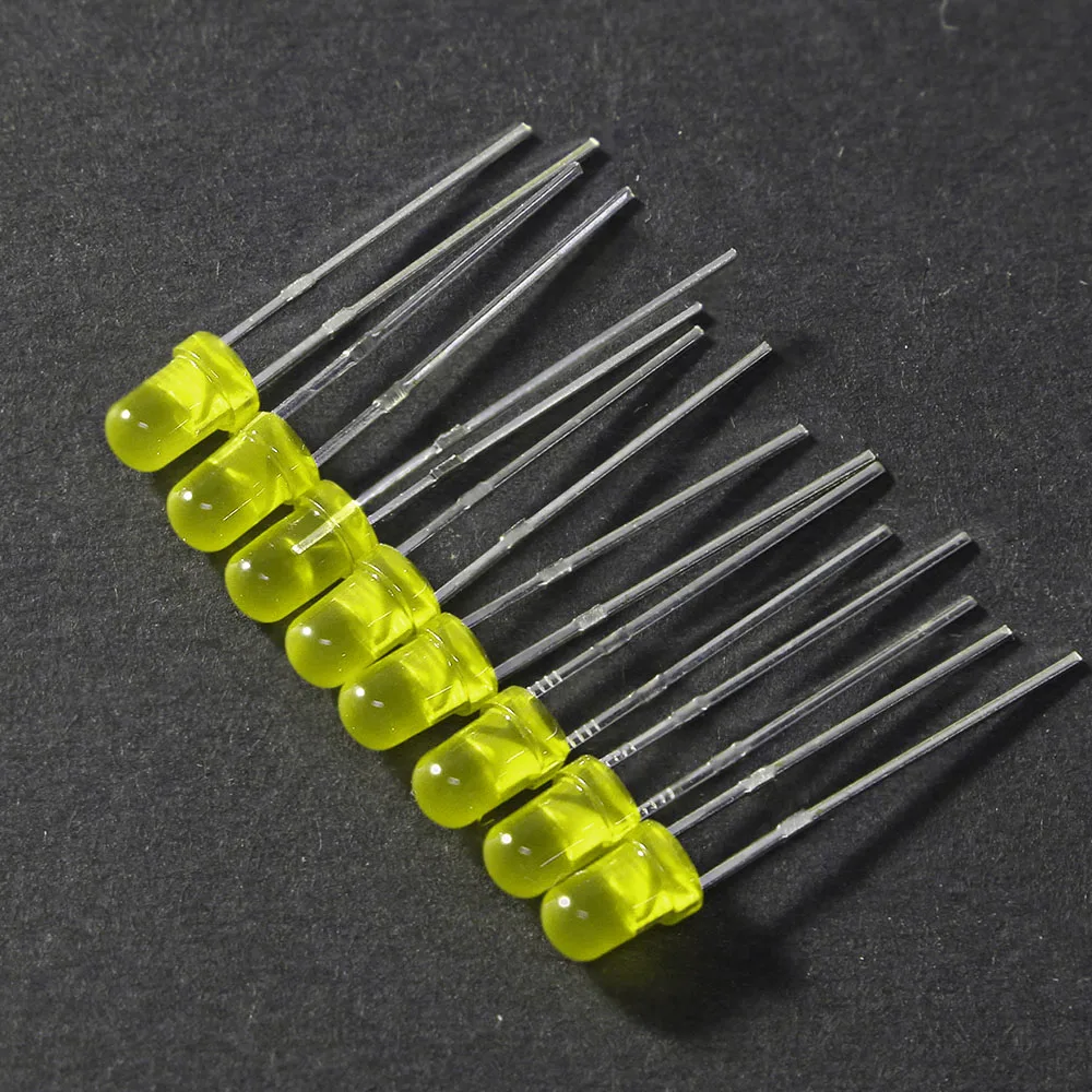 MIX 25 LED diodes 3mm white blue red green yellow diffused light Arduino electronics test circuits diodes lamp