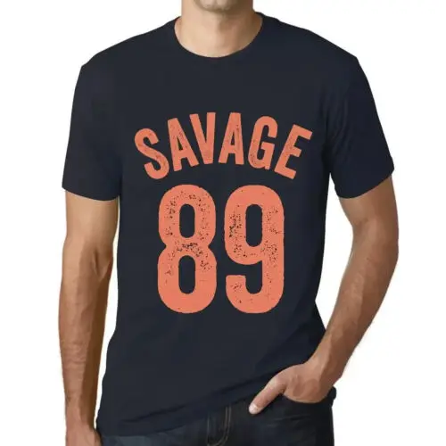 Heren Grafisch T-Shirt Savage 89 Cadeau voor 89ste Verjaardag 89ste Jubileum