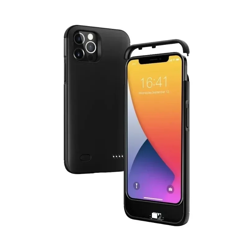 New 6800mAh Battery Case for IPhone 12 Pro Max Power Case Power Bank Charging Cover for IPhone 12 Mini Slim Battery Charger Case