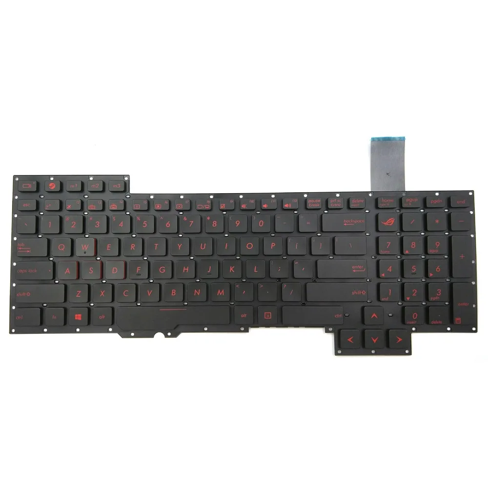 

New Laptop Keyboard for Asus G751JY-DH72X G751JY-WH71 G751JT-DH72 G751JY-DH71 G751JY-DH73 without frame without backlit