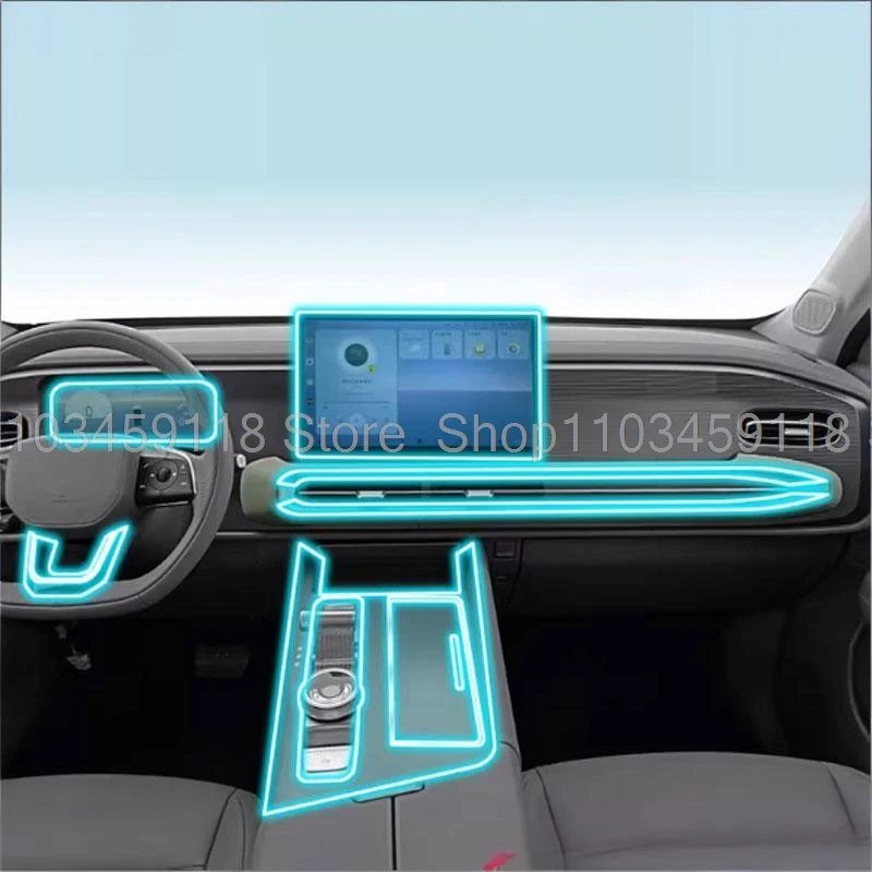 

Защитная пленка из ТПУ для BAIC BJ30 2024-2025: прозрачная наклейка на панель навигации и центральную консоль, аксессуары для интерьера автомобиля