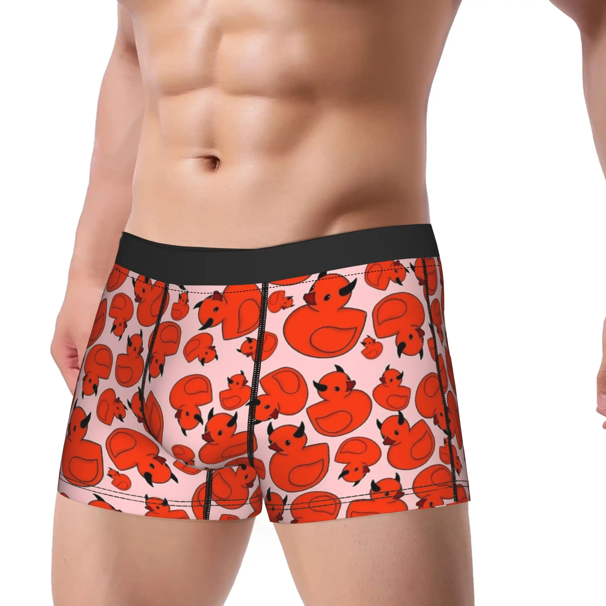 

Шорты-боксеры с резиновым узором дьявола, нижнее белье, качественный дизайн, шорты, мягкие трендовые мужские трусы, большой размер