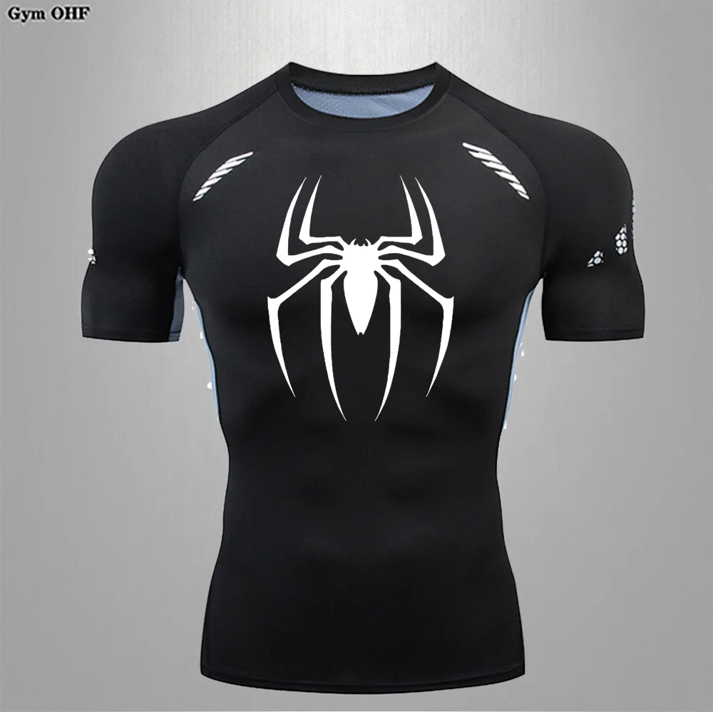 Outdoor Cycling Fitness Exercise T-shirt Men's Running Quick Drying Clothes Basketball Compression Clothing Mens Jogging Fitness