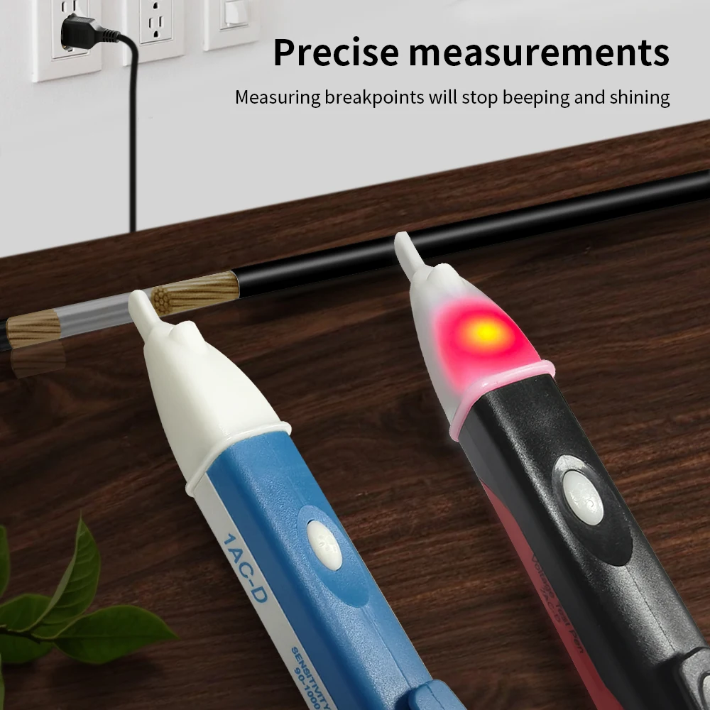 Electric Indicator AC 90-1000V Non-Contact Socket Wall AC Power Outlet Voltage Detector Sensor Tester Pen Light Test Pencil