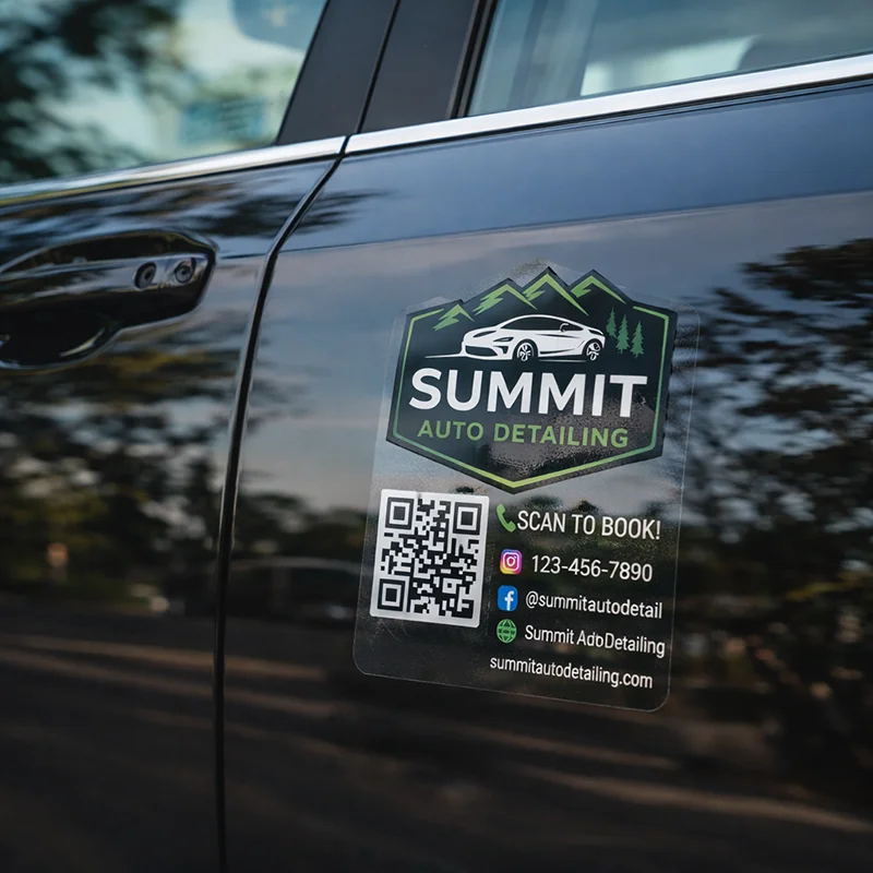 

Наклейка с индивидуальным УФ-печатью QR-кода и логотипом компании для витрин, стеклянных дверей, окон автомобилей