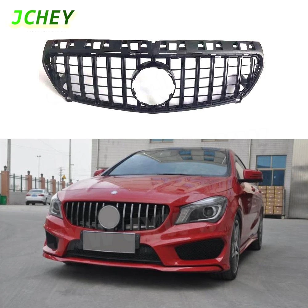 

JCHEY ABS гоночные грили сетчатая рамка для Benz CLA Class W117 C117 CLA200 220 CLA260 2013-2018 решетки переднего бампера