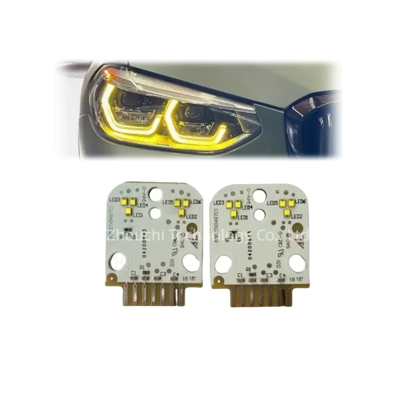 

Lemon Yellow DRL Module Headlight Angel Eyes Daytime Running Light 63117466107 63117466108 for X3 G01 X4 G02 2018 2019 2020 2021
