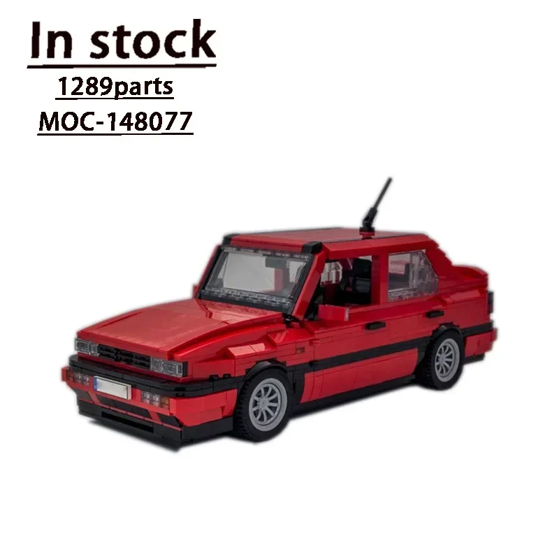 MOC-148077 Red Classic VR6 Sports Car Assembly Splicing Building Block Model1289 AutoParts Building BlocksKids Birthday Toy Gift