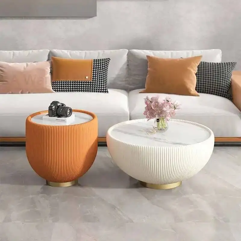 

Coffee Side Console Tea Tables Nordic Makeup Coffee Table Round Modern Marble Desk Living Room Table Basse Library Furniture L