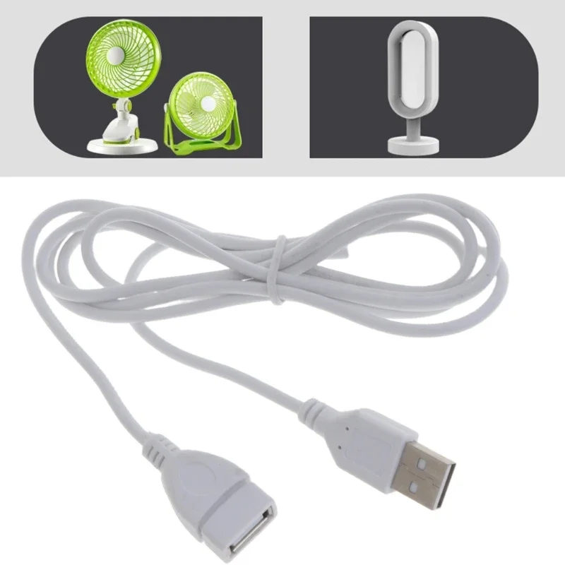 White USB Extension Cable Extender A Male To Female 1.5M Extension Cable Universal Extension Cable for Mouse and Keyboard