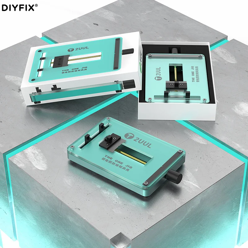 2UUL The One Jig Tempered Glass Motherboard Fixture PCB Board CPU Chip IC iPhone Android Universal Fixing Repair Tool