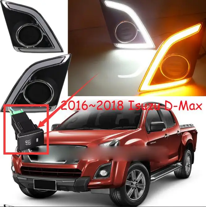 1set LED Daytime Running Lights For Car Accessories D-MAX V-Cross Limited Blade 2016 2017 2018 Front Fog Lamp Drl Bumper Light