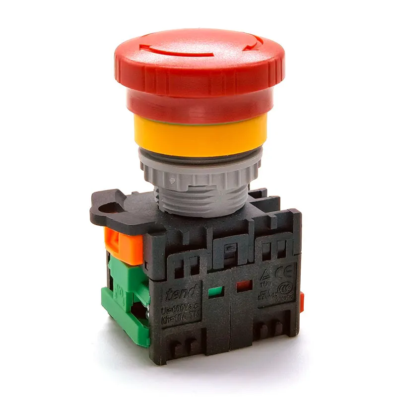 10 قطعة حلاقة على شكل فطر Tn2bkr-1 B2B زر إيقاف الطوارئ التبديل الذاتي قفل TN3IKR-2B المقبض 22 مللي متر #2
