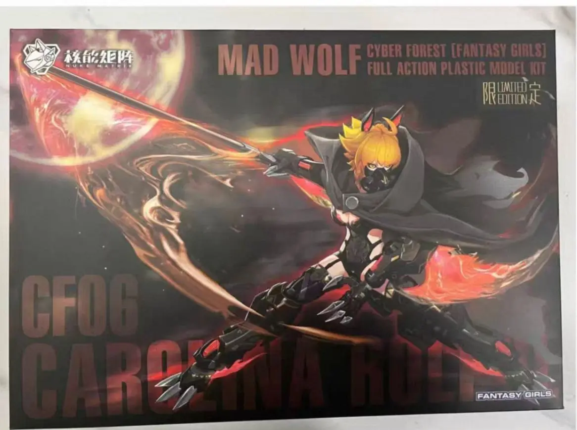 

In Stock NUKEMATRIX Original Box CF06 MAD WOLF VER.DARKNESS Anime Action Figure Model Toy Gift for Kid Foam Box Packaging