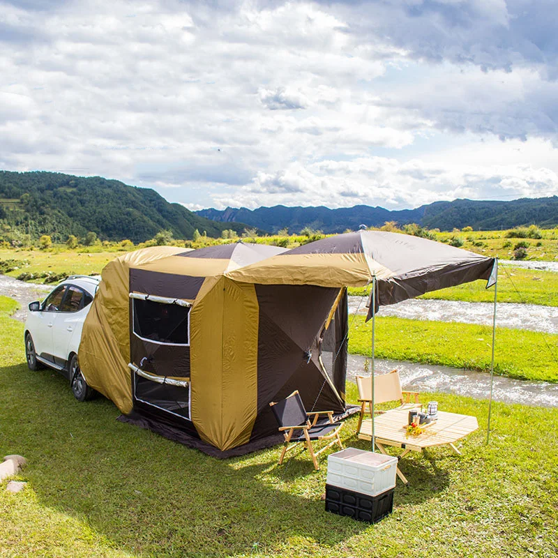 Tent For Outdoor Camping, Portable Wilderness Survival, Warm Protection Tent, Roof Tent For Car, Tail Tent For Car