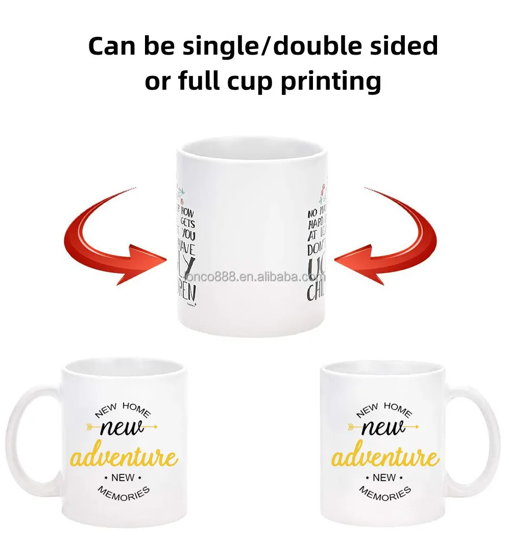 P98 Low price China wholesale 11 ounces 3A grade blank white ceramic handmade Nordic coffee cup sublimation cup