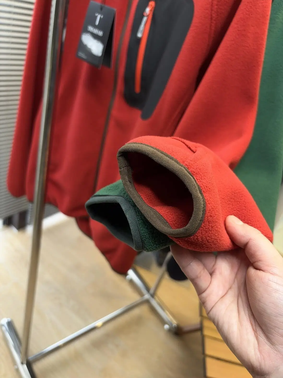 Thermojacke, Outdoor-Radsport-Freizeitjacke, Modische Innenschicht-Strickjacke, Dicke Doppelseitige Fleecejacke für Damen und Herren – Detail 24