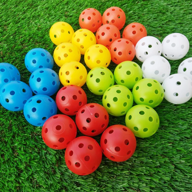 

10pcs Indoor golf ball golf practice balls golf light ball have hole Golf Traini