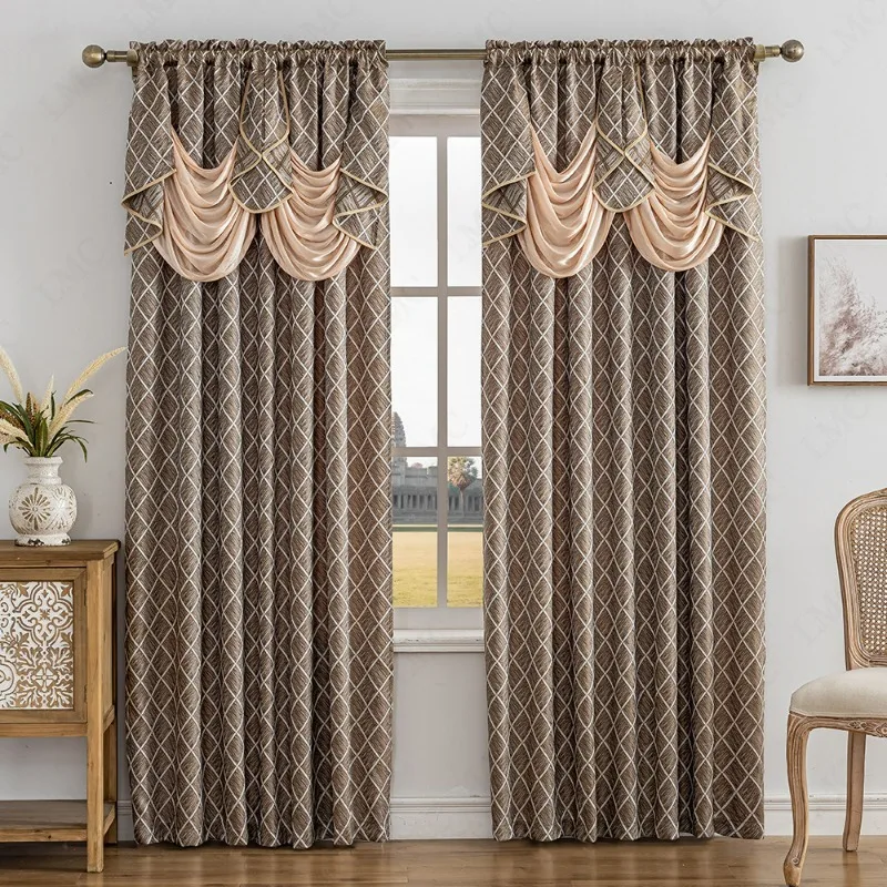 

2pc European Modern Luxury Curtain Gold Curtains for Living Room Bedroom Window High Quality Things for The Home