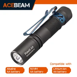 Acebeam-屋外キーホルダー懐中電灯,ミニトーチ,充電式,280メートル,aa 14500, 1000ルーメン