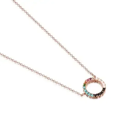 Nowy Kolorowy Okrągły Naszyjnik – Hiszpański Styl, Delikatny, Nowoczesny i Elegancki Design, Idealny na Prezent