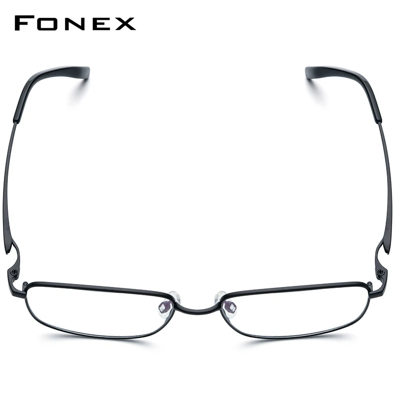 FONEX Titanium Eyeglasses Frame Men Brand Design Square Glasses Male Japanese Ultralight-Weight High-end Quality Eyewear 85755