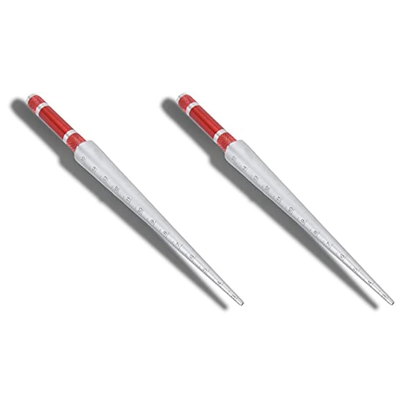 

2X Conical Gauge Welding Feeler Gauge Gage Welding Taper Gage Feeler Depth Ruler Space Hole Measurement Tool 3-15Mm