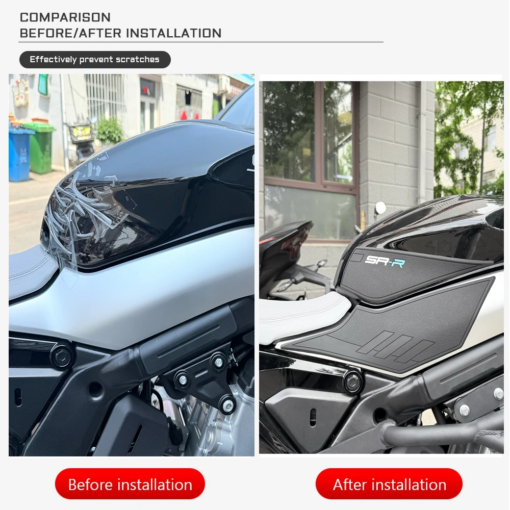 ل CF موتو 675SRR 675 SR-R 675 sr 675sr-r دراجة نارية الملحقات ملصق بولي كلوريد الفينيل المطاط خزان الوقود وسادة الجر حماية مائي