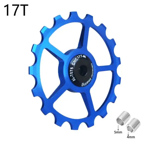 Accesorios, rueda guía trasera para bicicleta, rueda Jockey, polea trasera para bicicleta, guía de rodamiento de cerámica, desviador trasero para bicicleta